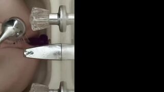 Humping my Dildo in the Shower to Orgasm