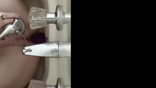 Humping my Dildo in the Shower to Orgasm