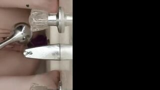 Humping my Dildo in the Shower to Orgasm