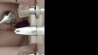 Humping my Dildo in the Shower to Orgasm