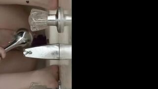 Humping my Dildo in the Shower to Orgasm