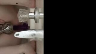 Humping my Dildo in the Shower to Orgasm