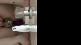 Humping my Dildo in the Shower to Orgasm