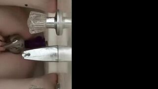 Humping my Dildo in the Shower to Orgasm