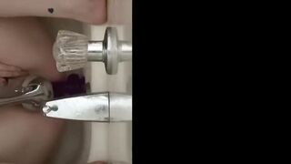 Humping my Dildo in the Shower to Orgasm