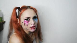 Punished Harley Quinn for bad behavior