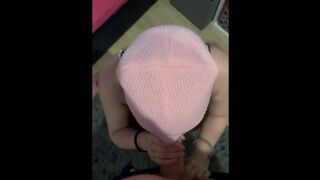 Teen with Mask sucks Dick