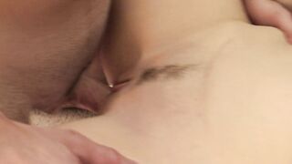 Close up pussy fucking with cum shot