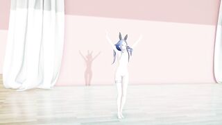 MMD lo chan, shake it - hentai mmd dance, playboy costume, blue hair edit, smixix