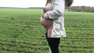 Pregnant Wife ! Outdoor Fun