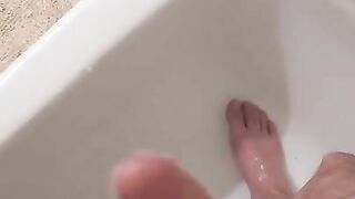 Big soapy hard cock in shower fucks