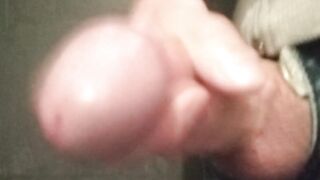 Cumming in a public bathroom. Shopping centre toilet wank. Masturbation with cum.