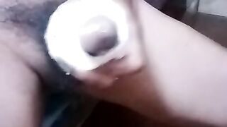 Handjob Diy sex toy very tight until cum