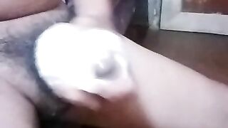 Handjob Diy sex toy very tight until cum