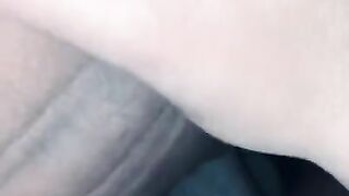 My lesbian stepcousin pussy dripping on my strap