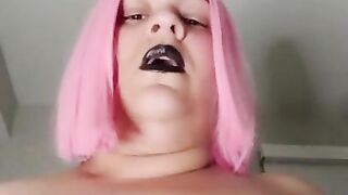 BBW Latina Spits on Big Tits