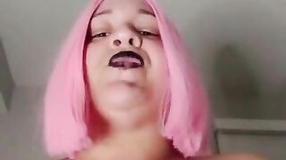 BBW Latina Spits on Big Tits