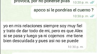 mensajes de whatsapp con la novia de mi amigo antes de cogermela