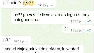 mensajes de whatsapp con la novia de mi amigo antes de cogermela