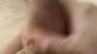 Hairy chubby daddy close up stroke and cum