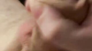 Hairy chubby daddy close up stroke and cum