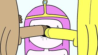 Princess Bubblegum Threesome With Starchy and a Banana Guard - Adventure Time Porn Parody