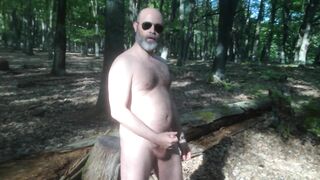 1ncandenza shows off his boner and wanks in the forest