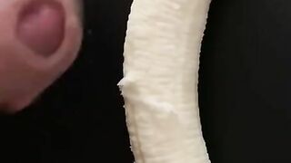 Cum on banana