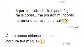 Parlo con la moglie del cornuto 1 parte Chat Whatsapp