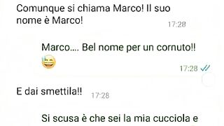 Parlo con la moglie del cornuto 1 parte Chat Whatsapp