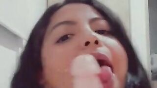 intimate video of my girlfriend sucking dildo on Snapchat