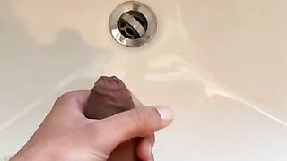 Solo edging cumshot