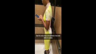 Stranger Talks 18 Year Old With Pigtails into Elevator Blowjob While Away From Parents At Comic-Con