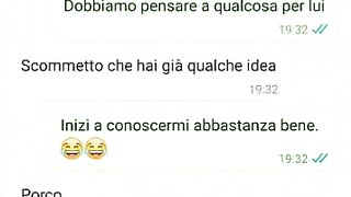 Chat erotica con la porca di mia moglie - Dialoghi italiani