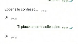 Chat erotica con la porca di mia moglie - Dialoghi italiani