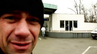 Maddy, Nick Lang, Teaser#1 - European Fuck - Comedy outside in the village at a car parts park