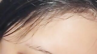 chinese slut gets face cummed on