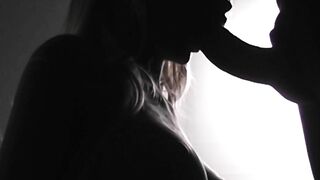 WM Doll - Backlit Blonde Sucking Dick In Silhouette - Tits drenched in cum