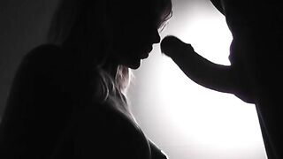 WM Doll - Backlit Blonde Sucking Dick In Silhouette - Tits drenched in cum