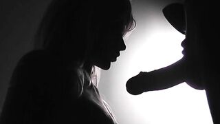 WM Doll - Backlit Blonde Sucking Dick In Silhouette - Tits drenched in cum