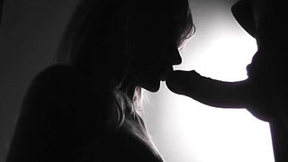 WM Doll - Backlit Blonde Sucking Dick In Silhouette - Tits drenched in cum