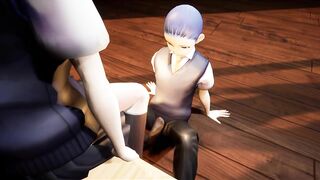 Hentai Yandere Schoolgirl Stocking Footjob