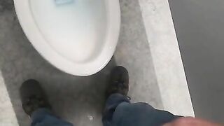 Busy restroom pee