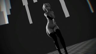 【MMD R-18 SEX DANCE】HAKU HOT BLACK SUIT TEAVIESAS BUTTOCKS GOKURAKU JODO [BY] Orion DobleDosis