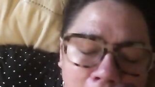 Massive facial of cum