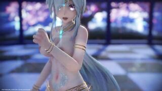 【MMD R-18 SEX DANCE】HAKU HOT ARABIAN SUIT TASTY HOT ASS GET UP AND MOVE [BY] Orion DobleDosis