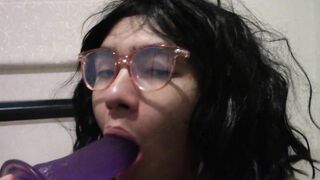 Practising Sucking Dick on a Dildo