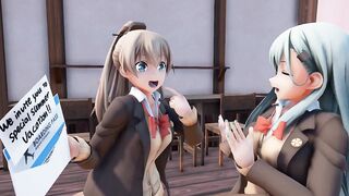 Suzuya and Kumano invited to the sex resort MMD