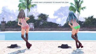 Suzuya and Kumano invited to the sex resort MMD