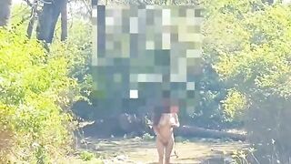 Nude walk in the jungle